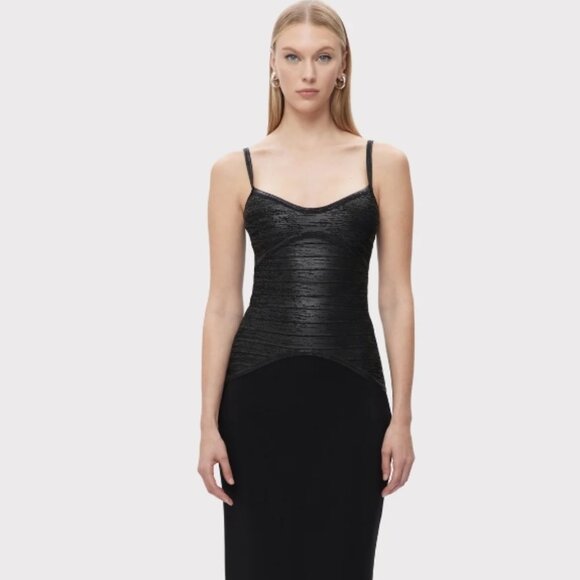 New HERVELEGER THE VIOLET GOWN BLACK ELEGANT DRESS